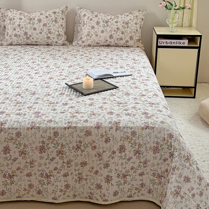 91家纺网 家纺一手货源 找家纺 TT.one 塔塔家居 2025新款全棉双层纱贝壳边夏被系列 床盖·半夏