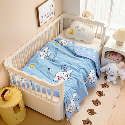 91家纺网 家纺一手货源 找家纺 （总）芭伯妮 2025新款全棉三丽鸥大豆夏被 纯棉儿童夏被夏凉被空调被