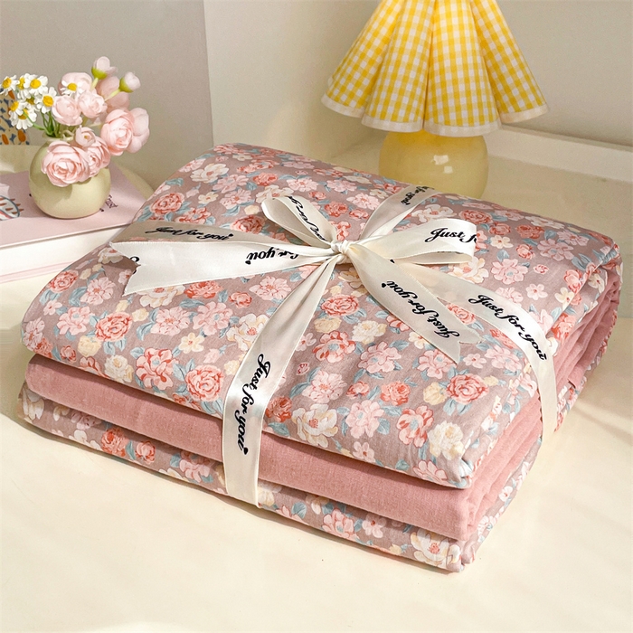 91家纺网 家纺一手货源 找家纺 （总）如约 2025新款A类全棉双层纱四件套