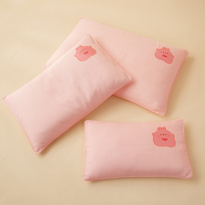 91家纺网 家纺一手货源 找家纺 （总）喜多兔2025新款小轻柔纯棉双层纱枕套枕头