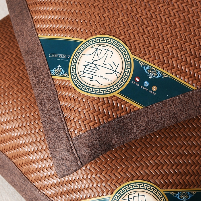 91家纺网 家纺一手货源 找家纺 小牛2025新款PE冷感霸王藤夏凉枕套系列凉枕套凉枕套冰丝枕套藤枕套冰藤枕套冰丝枕套竹枕套凉席枕套豆豆枕 红棕48*74cm【一只】