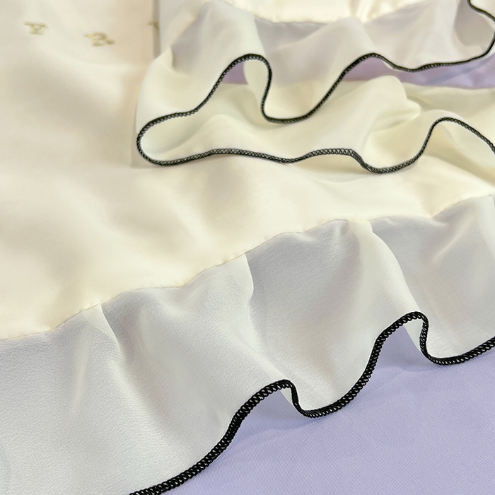 91家纺网 家纺一手货源 找家纺 梦舒羽 2025新款刺绣水洗真丝花边夏被四件套宿舍夏凉被床单枕套三件套-蝶梦花边款 蝶梦-紫 花边款