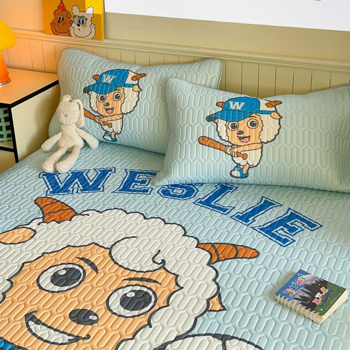 91家纺网 家纺一手货源 找家纺 金爱家 2025新款凉感丝乳胶凉席 乳胶-足球小子