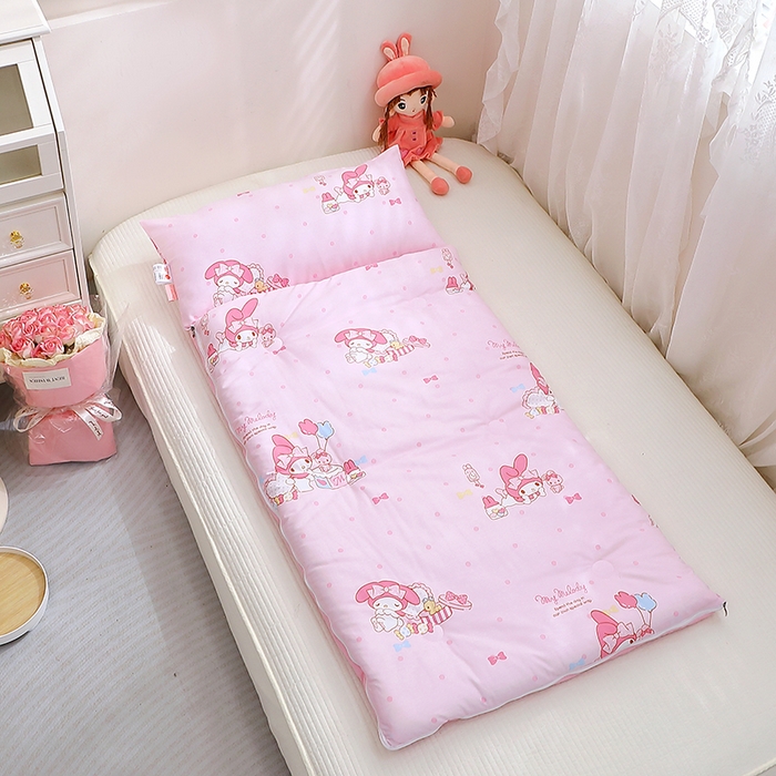 91家纺网 家纺一手货源 找家纺 八零年代 2024新款三丽鸥睡袋儿童一体防踢被 纯棉四季款