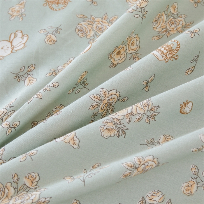 91家纺网 家纺一手货源 找家纺 缦彩 2025新款韩版纯棉床裙四件套 贝丽花都