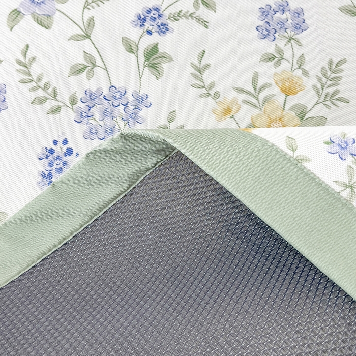 91家纺网 家纺一手货源 找家纺 倾慕家纺 2025年新款600D丝滑冰丝凉席-床席款 点点兰花