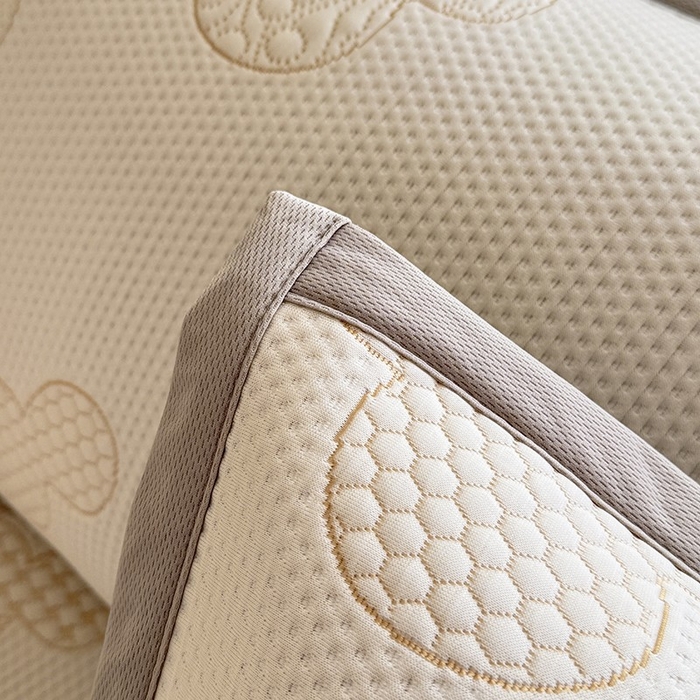 91家纺网 家纺一手货源 找家纺 丝印良品 2025新款A类提花凉感豆豆复合凉席套件 提花豆豆-米琦