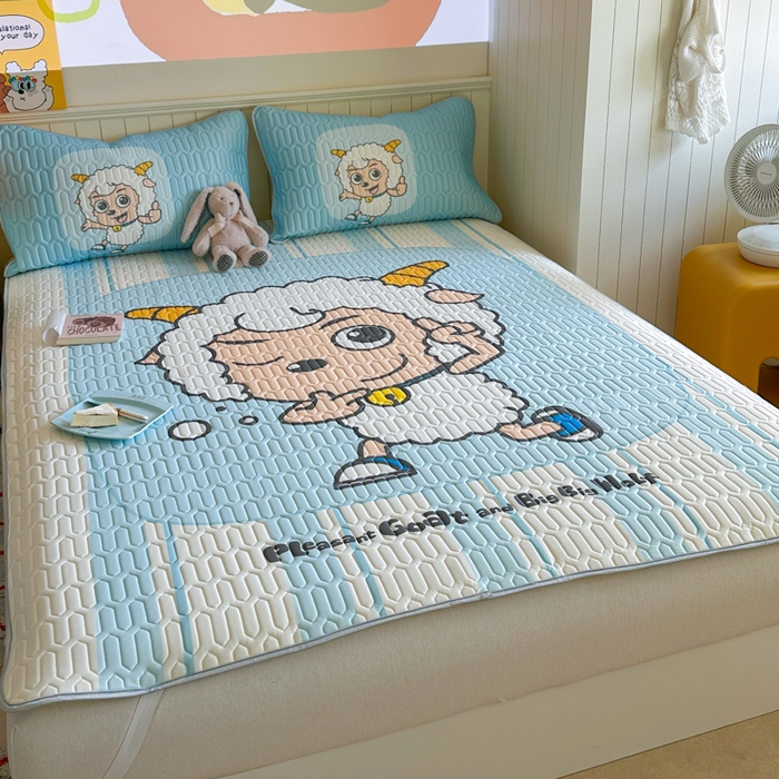 91家纺网 家纺一手货源 找家纺 金爱家 2025新款凉感丝乳胶凉席 乳胶-羊先生