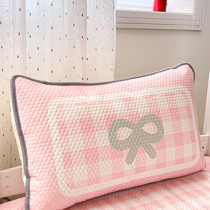 91家纺网 家纺一手货源 找家纺 川悦生活 2025新款大阪冰豆豆凉感凉席三件套 杏运花