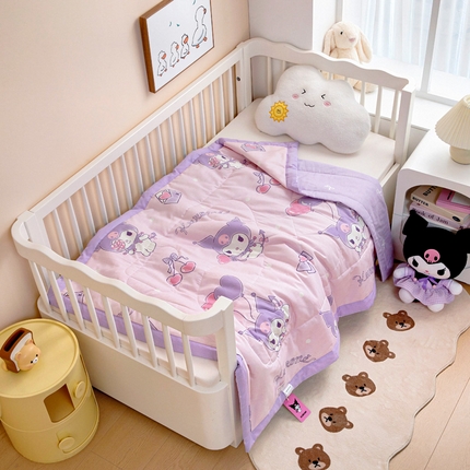 91家纺网 家纺一手货源 找家纺 （总）芭伯妮 2025新款全棉三丽鸥大豆夏被 纯棉儿童夏被夏凉被空调被