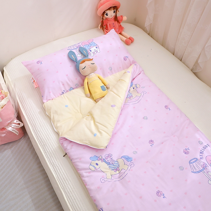 91家纺网 家纺一手货源 找家纺 八零年代 2024新款三丽鸥睡袋儿童一体防踢被 纯棉四季款