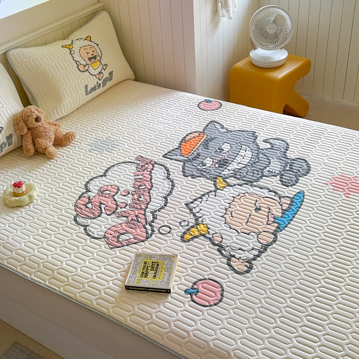 91家纺网 家纺一手货源 找家纺 金爱家 2025新款凉感丝乳胶凉席 乳胶-洋洋得意