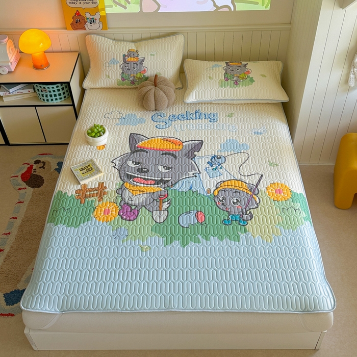 91家纺网 家纺一手货源 找家纺 （总）金爱家 2025新款凉感丝乳胶凉席