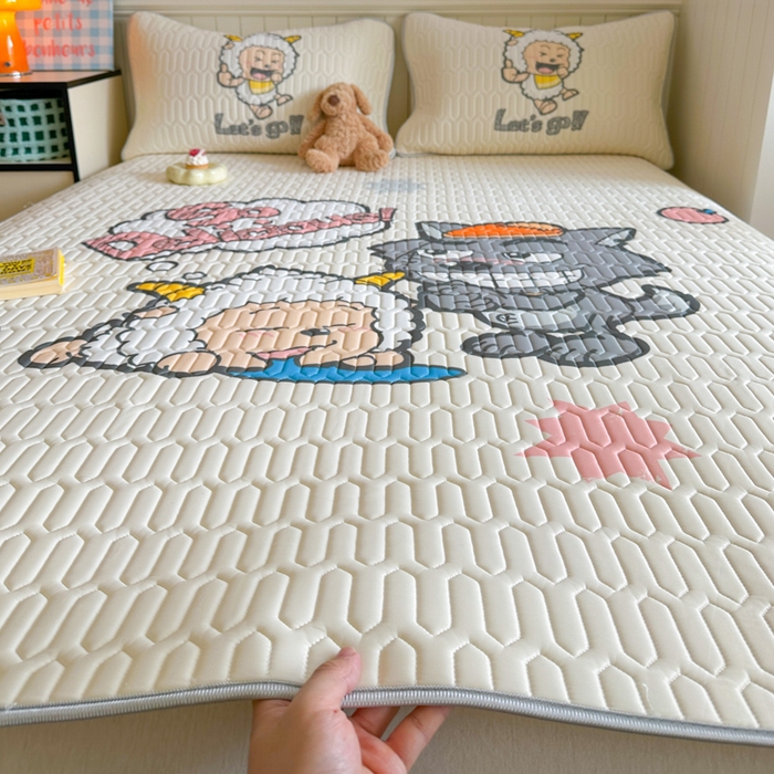 91家纺网 家纺一手货源 找家纺 金爱家 2025新款凉感丝乳胶凉席 乳胶-洋洋得意