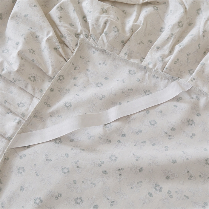 91家纺网 家纺一手货源 找家纺 缦彩 2025新款韩版纯棉床裙四件套 春野