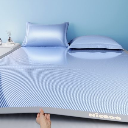 91家纺网 家纺一手货源 找家纺 （总）川悦生活 2025新款纯色宽边冰丝席-幸运nice