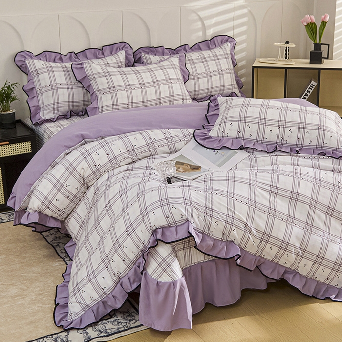 91家纺网 家纺一手货源 找家纺 铠畅家纺 2025新款有氧双层纱印花夹棉床盖四件套-终版 卢卡斯