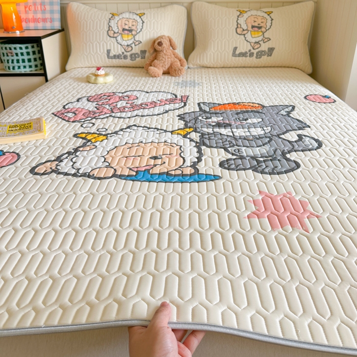 91家纺网 家纺一手货源 找家纺 金爱家 2025新款凉感丝乳胶凉席 乳胶-洋洋得意