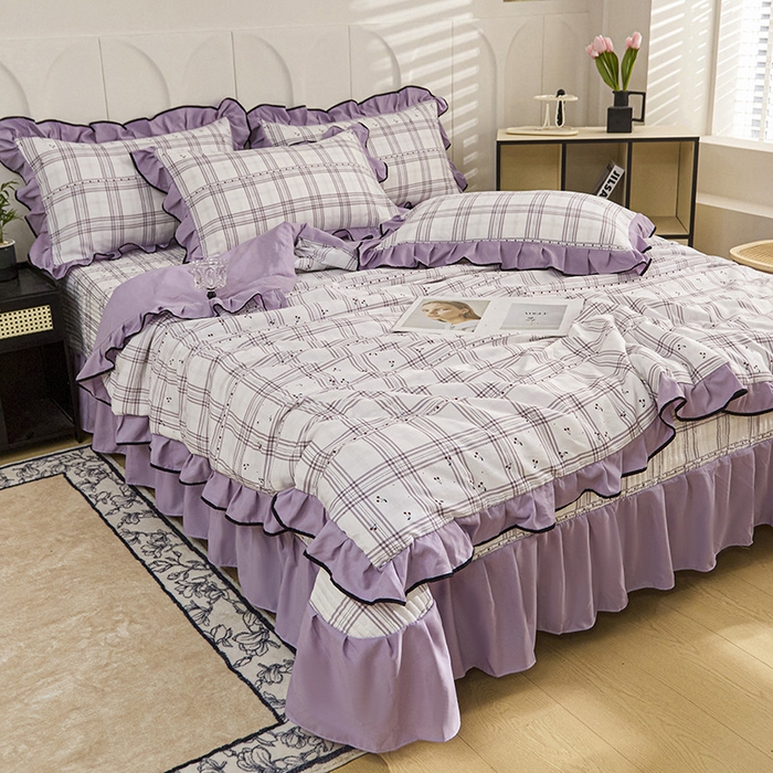 91家纺网 家纺一手货源 找家纺 铠畅家纺 2025新款有氧双层纱印花夹棉床盖四件套-终版 卢卡斯