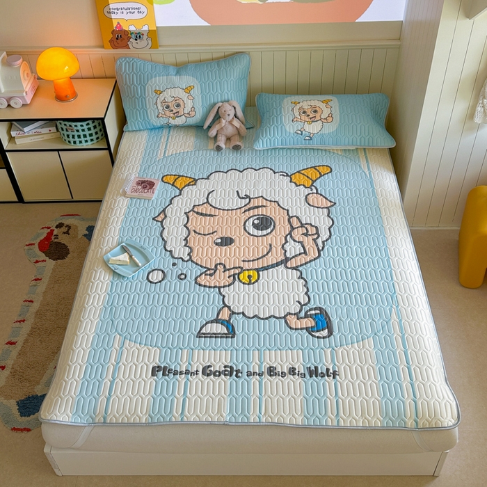 91家纺网 家纺一手货源 找家纺 金爱家 2025新款凉感丝乳胶凉席 乳胶-羊先生