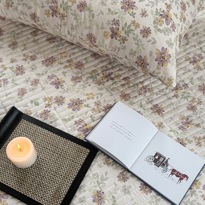 91家纺网 家纺一手货源 找家纺 TT.one 塔塔家居 2025新款全棉双层纱贝壳边夏被系列 床盖·半夏