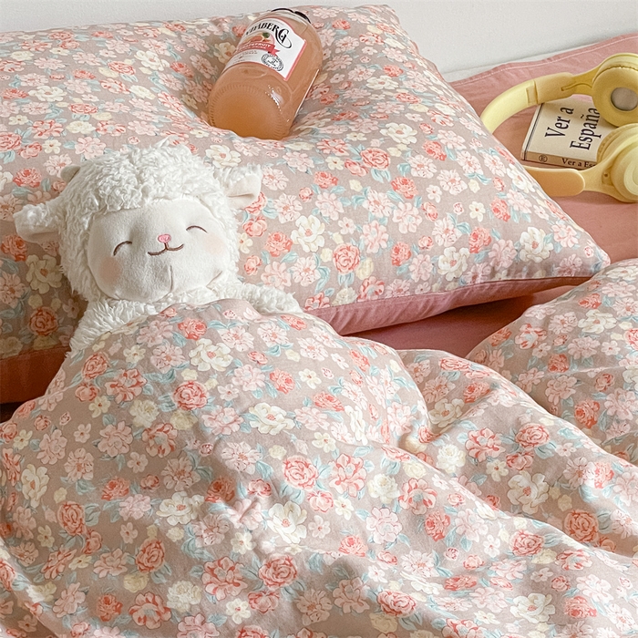 91家纺网 家纺一手货源 找家纺 （总）如约 2025新款A类全棉双层纱四件套