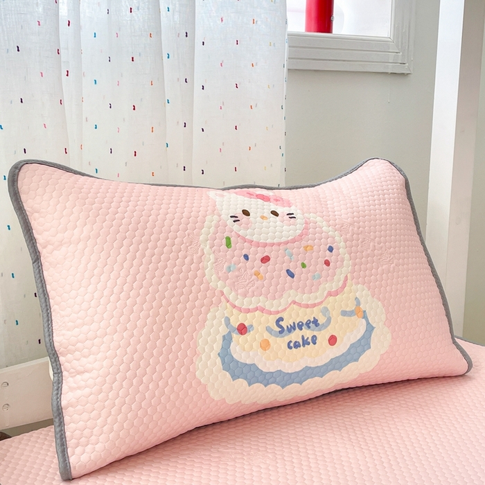 91家纺网 家纺一手货源 找家纺 川悦生活 2025新款大阪冰豆豆凉感凉席三件套 甜蜜蛋糕