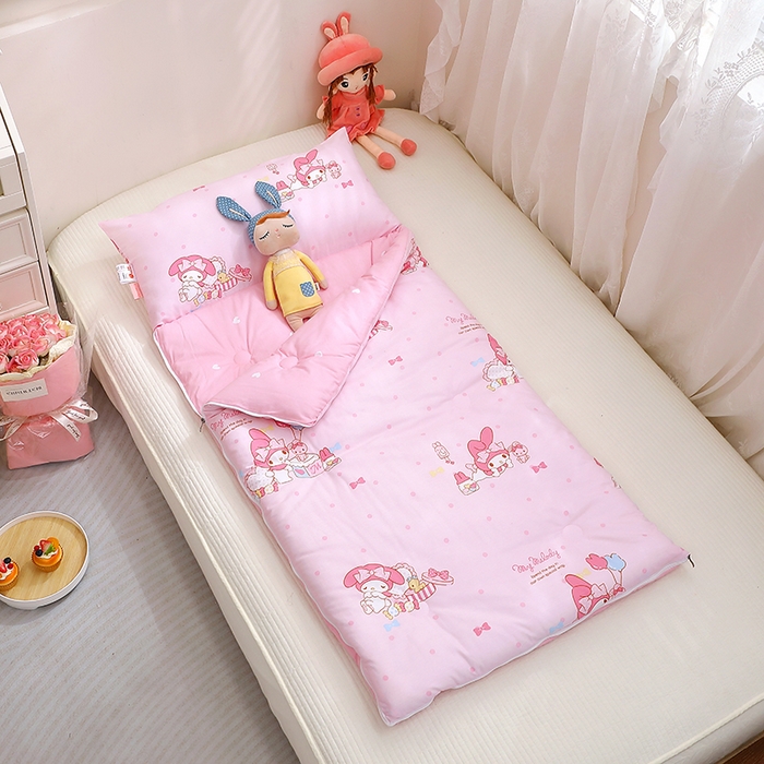 91家纺网 家纺一手货源 找家纺 八零年代 2024新款三丽鸥睡袋儿童一体防踢被 纯棉四季款