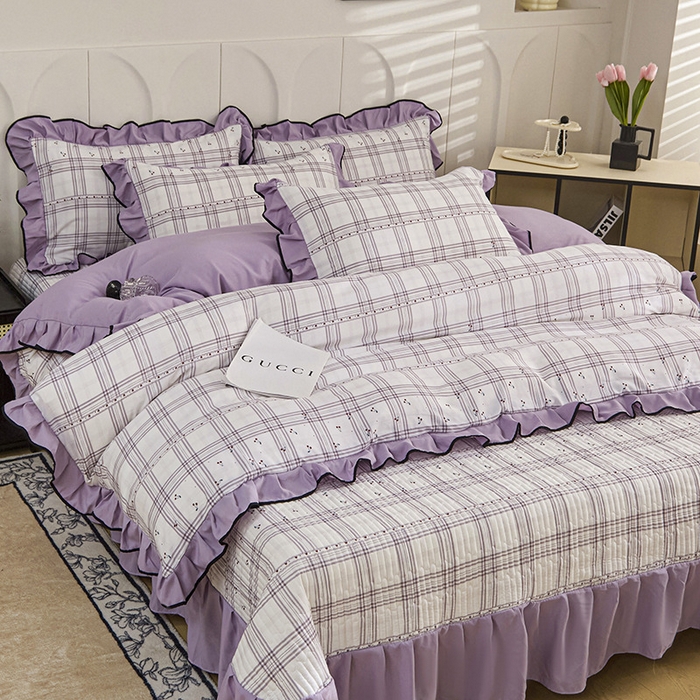 91家纺网 家纺一手货源 找家纺 铠畅家纺 2025新款有氧双层纱印花夹棉床盖四件套-终版 卢卡斯