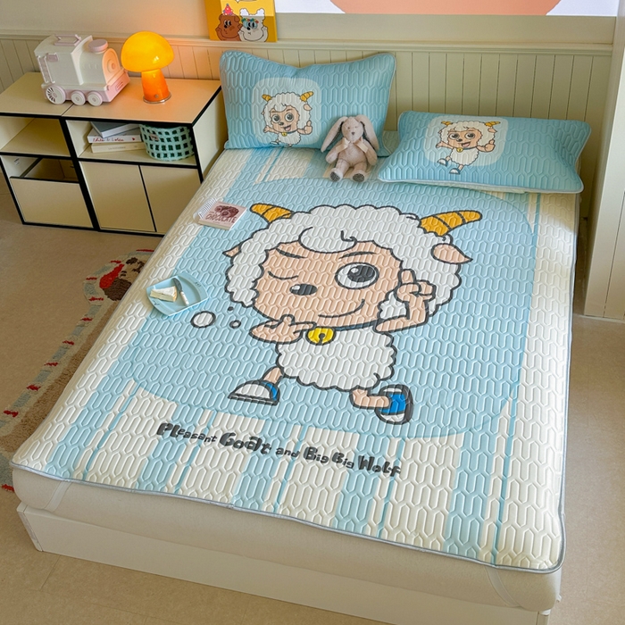 91家纺网 家纺一手货源 找家纺 金爱家 2025新款凉感丝乳胶凉席 乳胶-羊先生