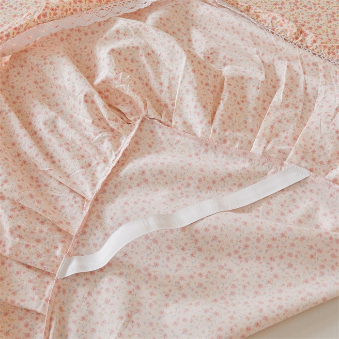 91家纺网 家纺一手货源 找家纺 缦彩 2025新款韩版纯棉床裙四件套 美娜