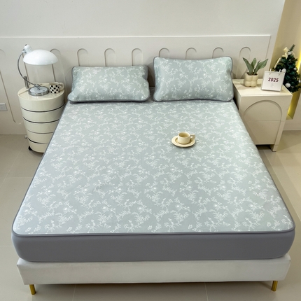 91家纺网 家纺一手货源 找家纺 （总）2025年新款600D丝滑冰丝凉席-床笠款