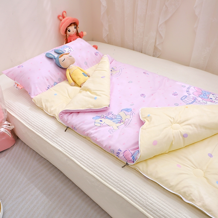 91家纺网 家纺一手货源 找家纺 八零年代 2024新款三丽鸥睡袋儿童一体防踢被 纯棉四季款