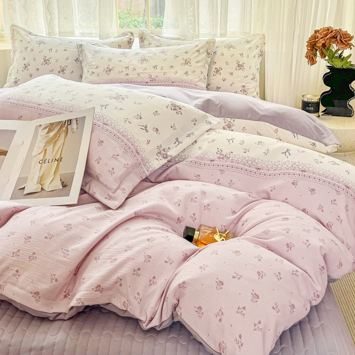 91家纺网 家纺一手货源 找家纺 （总）2025斯卡诺新款拼色针织水洗棉床盖四件套