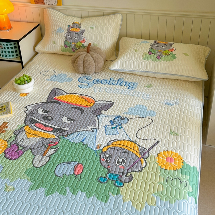 91家纺网 家纺一手货源 找家纺 （总）金爱家 2025新款凉感丝乳胶凉席