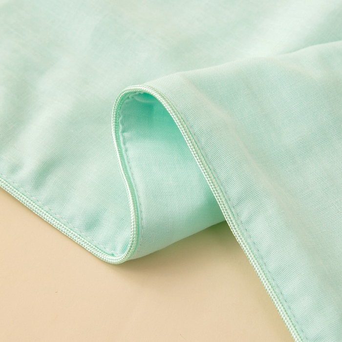 91家纺网 家纺一手货源 找家纺 喜多兔2025新款小轻柔纯棉双层纱枕套枕头 绿色Q恐龙