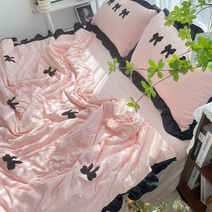 91家纺网 家纺一手货源 找家纺 （总）2025新款毛巾绣单夏被夏被四件套