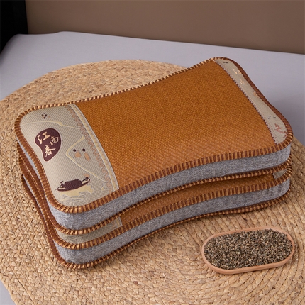 91家纺网 家纺一手货源 找家纺 （总）织布人 2025新款荞麦枕夏季凉感冰藤面包枕PE藤夏凉枕成人家用颈椎枕硬枕35*55cm