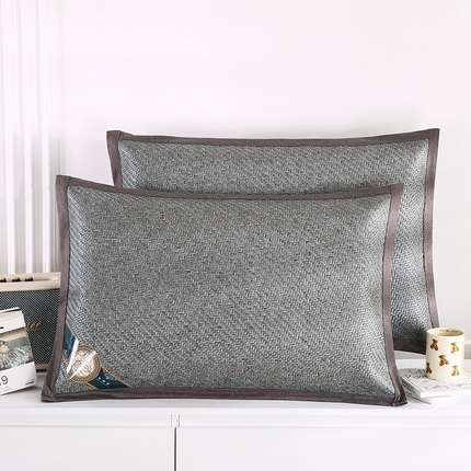 小牛2025新款PE冷感霸王藤夏凉枕套系列凉枕套凉枕套冰丝枕套藤枕套冰藤枕套冰丝枕套竹枕套凉席枕套豆豆枕 灰色48*74cm【一只】