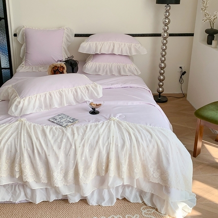 91家纺网 家纺一手货源 找家纺 （总）2025新款A类法式花边爱丽莎夏被夏凉被空调被四件套