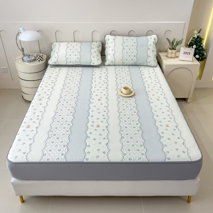 91家纺网 家纺一手货源 找家纺 （总）2025年新款600D丝滑冰丝凉席-床笠款