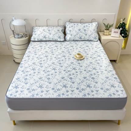 91家纺网 家纺一手货源 找家纺 （总）2025年新款600D丝滑冰丝凉席-床笠款