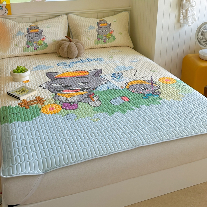 91家纺网 家纺一手货源 找家纺 （总）金爱家 2025新款凉感丝乳胶凉席