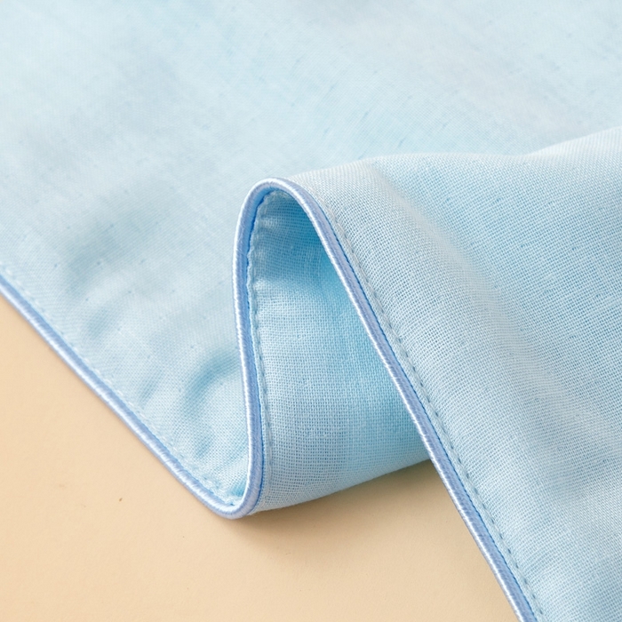 91家纺网 家纺一手货源 找家纺 喜多兔2025新款小轻柔纯棉双层纱枕套枕头 蓝色萌小狮