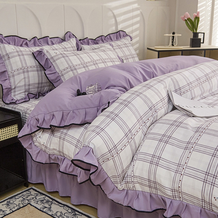 91家纺网 家纺一手货源 找家纺 铠畅家纺 2025新款有氧双层纱印花夹棉床盖四件套-终版 卢卡斯