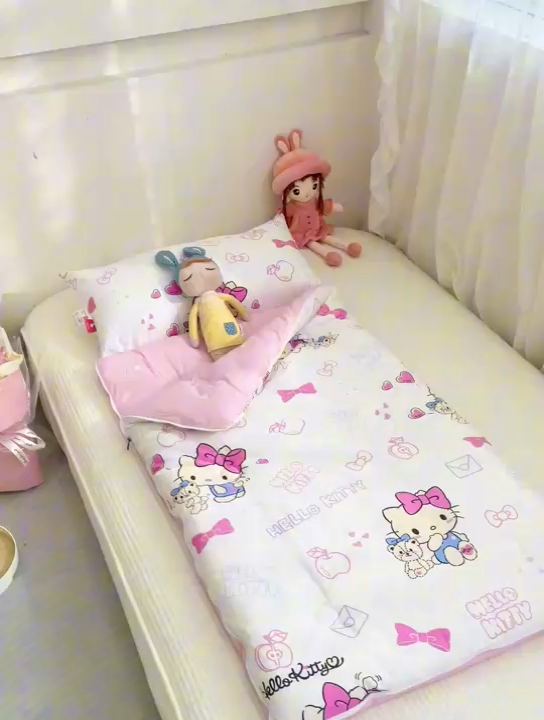 91家纺网 家纺一手货源 找家纺 八零年代 2024新款三丽鸥睡袋儿童一体防踢被 纯棉四季款