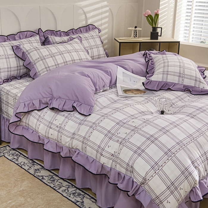 91家纺网 家纺一手货源 找家纺 铠畅家纺 2025新款有氧双层纱印花夹棉床盖四件套-终版 卢卡斯