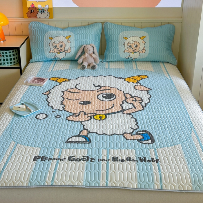 91家纺网 家纺一手货源 找家纺 金爱家 2025新款凉感丝乳胶凉席 乳胶-羊先生