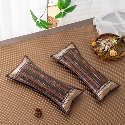 91家纺网 家纺一手货源 找家纺 （总）织布人 2025新款颈椎枕夏季凉感冰藤圆柱枕PE藤麻将枕反弓颈椎不适专用枕43*10*8cm