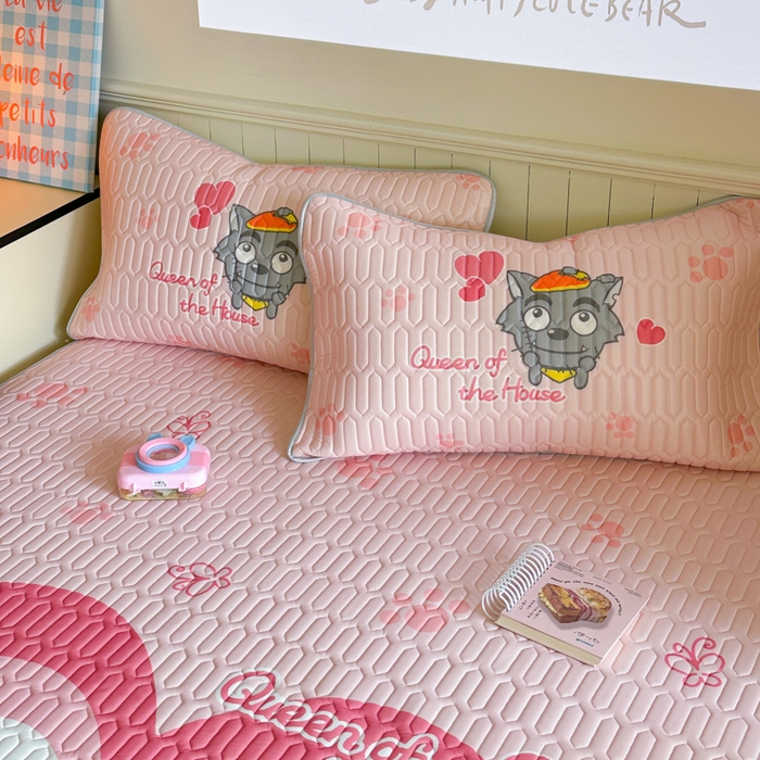 91家纺网 家纺一手货源 找家纺 金爱家 2025新款凉感丝乳胶凉席 乳胶-灰灰家族